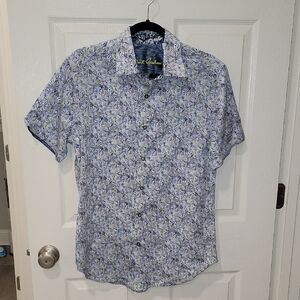 Robert Graham Blue and Green Patterned Shirt